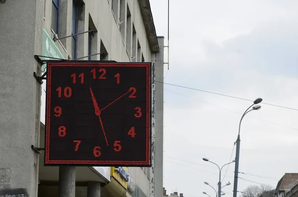 Modern Large Decorative Street Clock Large Square Clock Arrow Wall — Stock Photo, Image