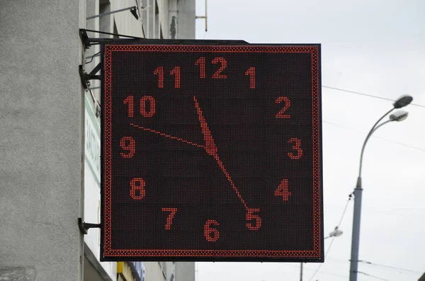 Grande Relógio Rua Decorativo Moderno Grande Relógio Quadrado Com Uma — Fotografia de Stock