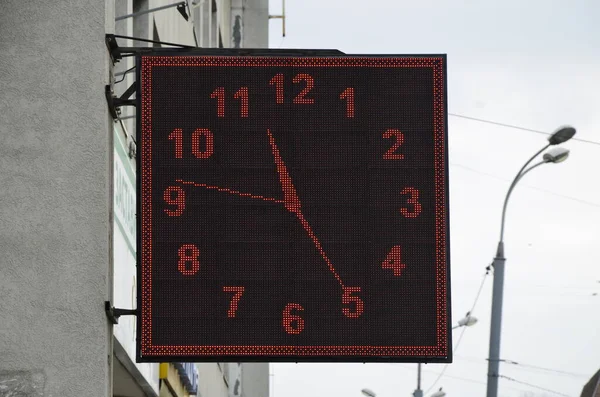 Grande Relógio Rua Decorativo Moderno Grande Relógio Quadrado Com Uma — Fotografia de Stock