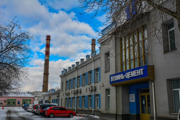 Zdolbunov Región Rivne Ucrania Febrero 2022 Industria Construcción Planta Equipo — Foto de Stock