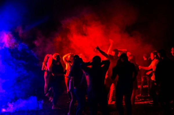 Львів Україна Серпень 2021 Photograph Night Performance Blurred Focus Велика — стокове фото