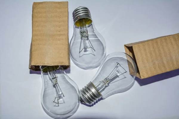 Blask Realistyczne Lampy Lampa Retro Poddaszu Szarym Tle Betonu Pomysł — Zdjęcie stockowe