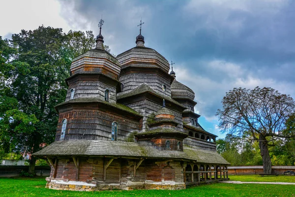 Drohobych Oblast Lviv Ukraine Septembre 2021 Ancienne Église Bois Saint — Photo