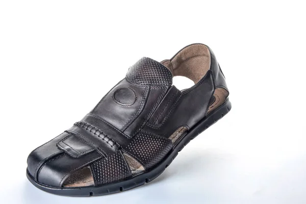 Scarpa Sandalo Modo Degli Uomini Uno Sfondo Shoes Gli Uomini — Foto Stock