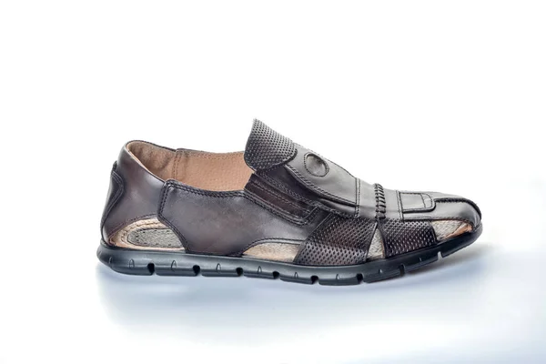 Zapato Sandalia Moda Los Hombres Fondo Shoes Para Los Hombres —  Fotos de Stock