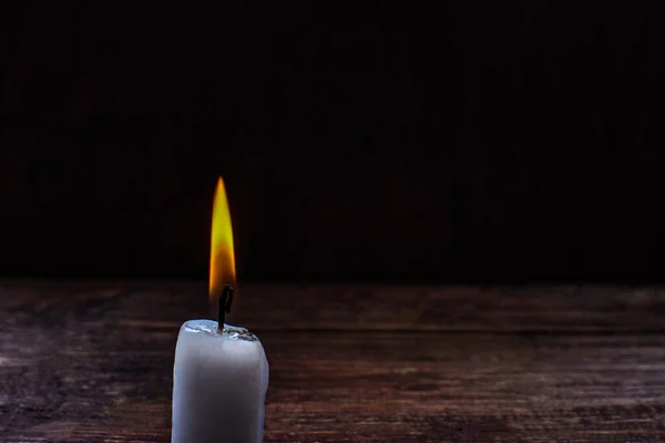 Isolate Burning Candle Dark Background Candle Light Darkness Light Life — 스톡 사진