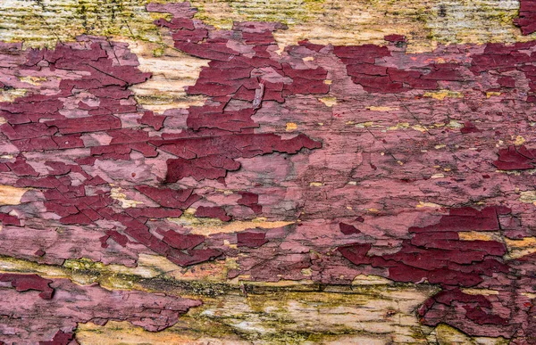 Fondo Rústico Madera Envejecida Tablones Con Pintura Roja Pelada — Foto de Stock