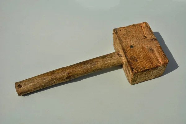Vintage Holz Mallet Mallet Hammer Aus Berl Holz Werkzeuge Für — Stockfoto