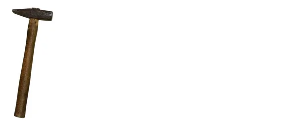 Плоский Лежав Вінтажним Молотком Цвяхами Іржавій Стільниці Hammer Посушливій Поверхні — стокове фото
