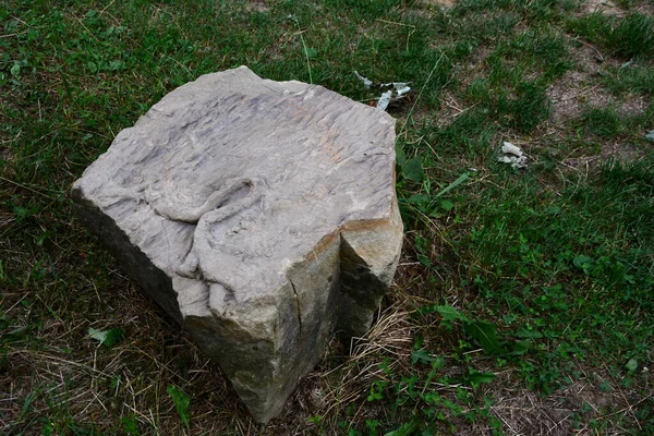 Large Natural Stones Used Element Park Sculpture — Photo