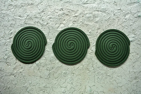 Mosquito Coil Burning Prevent Bugs Bothering Campers Smoking Aromatic Spiral — Stock Fotó