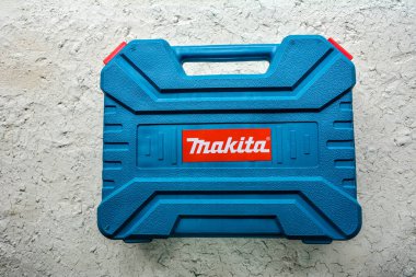 Lviv. Ukraine. July 2022.Makita screwdriver work tool . Makita Corporation founded on March 21, 1915, it is based in Japan