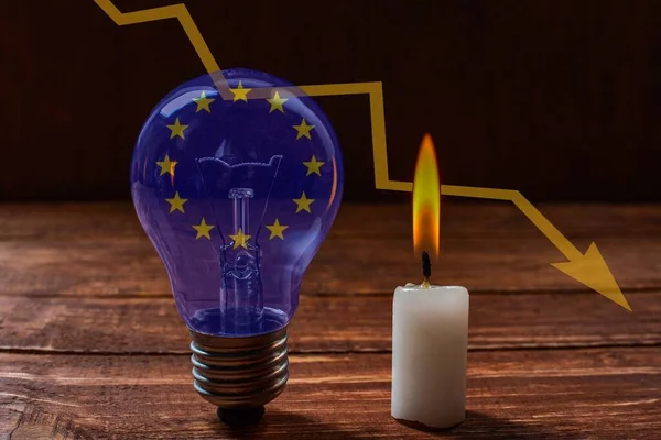 Energy crisis in the European Union - with copy space Concept of the energy crisis and electricity inflation .