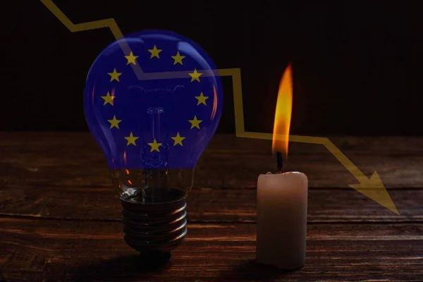 Energy crisis in the European Union - with copy space Concept of the energy crisis and electricity inflation .