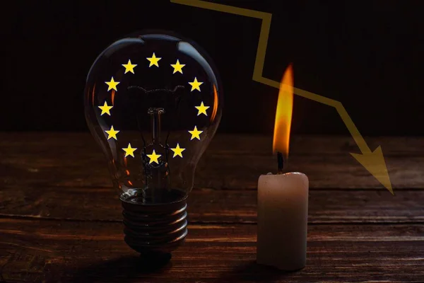 Energy crisis in the European Union - with copy space Concept of the energy crisis and electricity inflation .