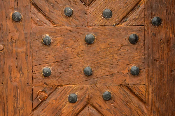 Fragment Wooden Door Texture Old Gray Wall Wooden Board Old — Photo