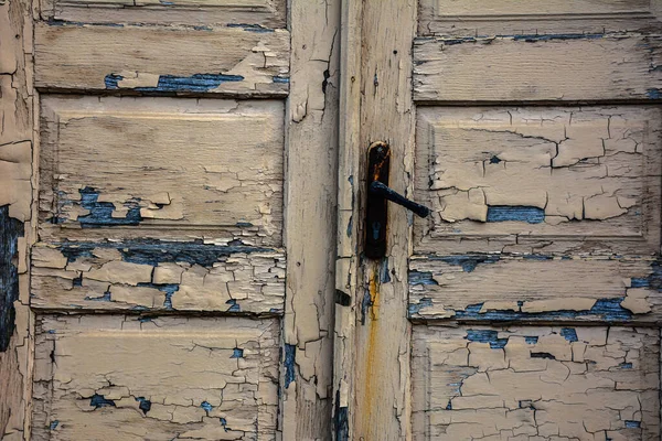 Fragment Wooden Door Texture Old Gray Wall Wooden Board Old — Photo