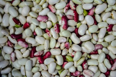 background of many beans.photo of many beans together.Different types of beans, background.
