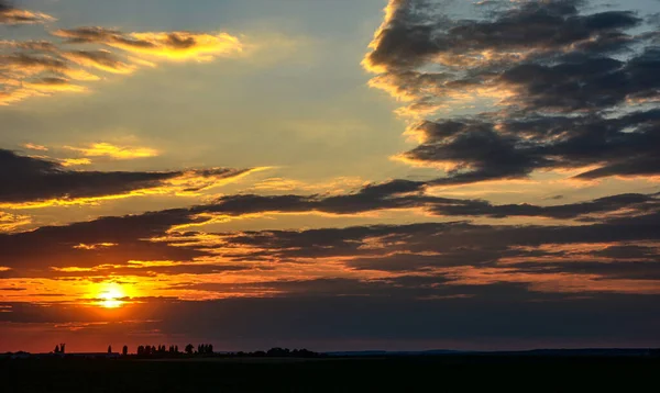 Colorful Sunset Sky Fire Sky Dramatic Sunset Sunrise Sky — Stockfoto