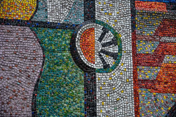 Colorful Mosaic Times Soviet Union Soviet Mosaic Art Lviv — Stockfoto