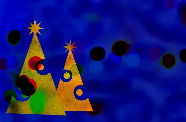 ビンテージスタイルのクリスマスとコーンとキャンドルやモミの木とホリデーボーダーアートデザイン クリスマス冬の休日の背景 古いスタイルのクリスマスの背景 — ストック写真