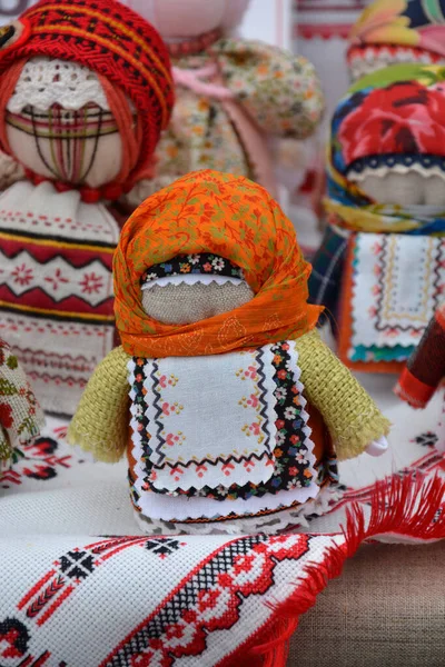 Ukrán Baba Baba Motanka Vagy Rongybaba Nemzeti Játék Ukrajnában Ukrán — Stock Fotó