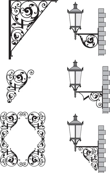 Lanterna, illuminazione, lampada, attrezzatura, architettura — Vettoriale Stock