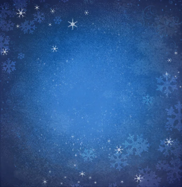 kar taneleri üzerinde mavi bir background.2