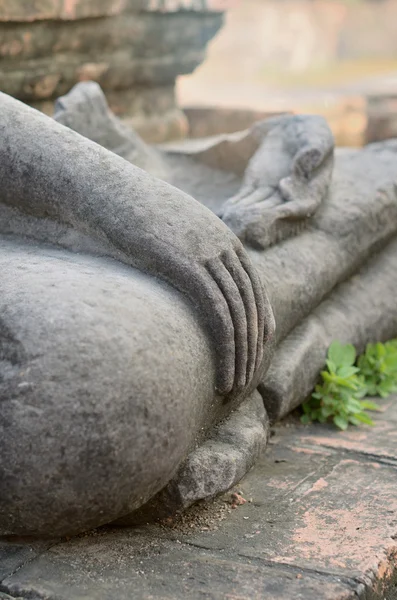 buddha.asana antik taş heykel. hands.mudra