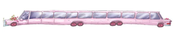 Svatební limuzína. groteskní karikatura. — Stock fotografie
