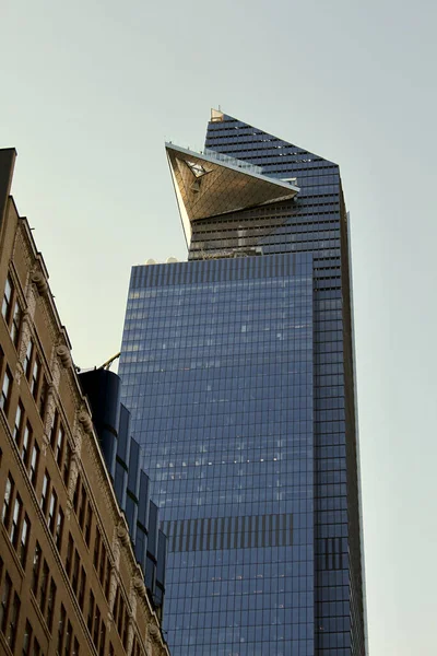 Edge Hudson Yards Gebouw Gezien Vanaf Een Straat New York — Stockfoto