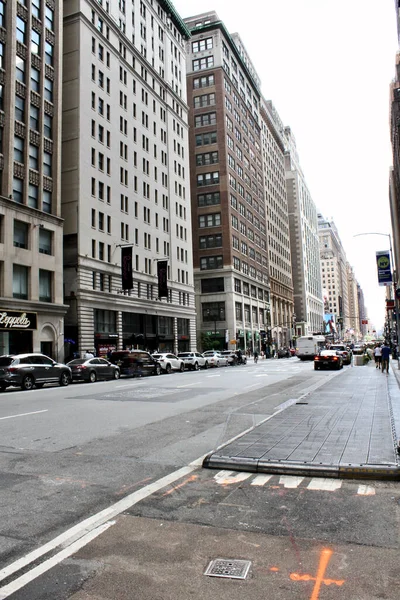 Manhattan New York Usa Ottobre 2020 Una Strada Con Auto — Foto Stock