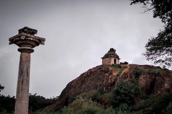 Small Temple Top Kavaledurga Fort Shimoga Karnataka India — Stock Photo, Image