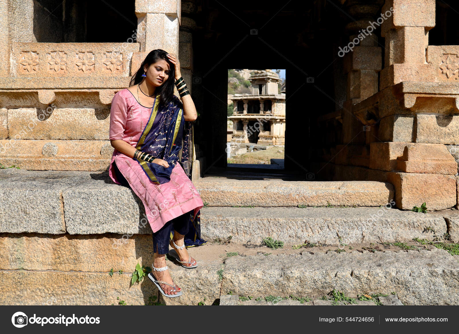 Asian Woman Posing In Jaipur From Nahargarh Fort At Sunset Stock Photo,  Picture and Royalty Free Image. Image 144210918.