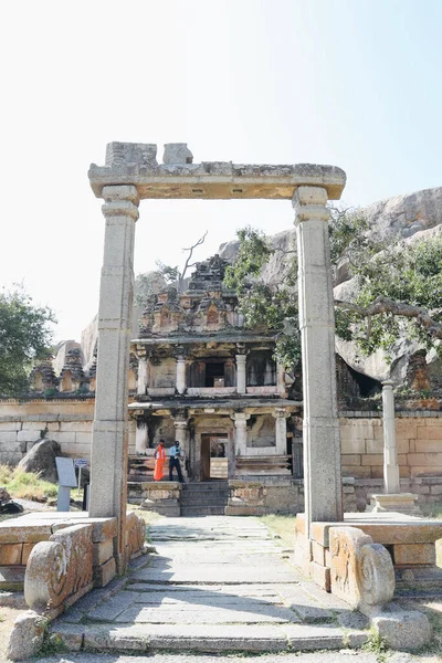 Chitradurga Karnataka India Січня 2022 Арка Входу Храм Сампіге Сіддешвара — стокове фото