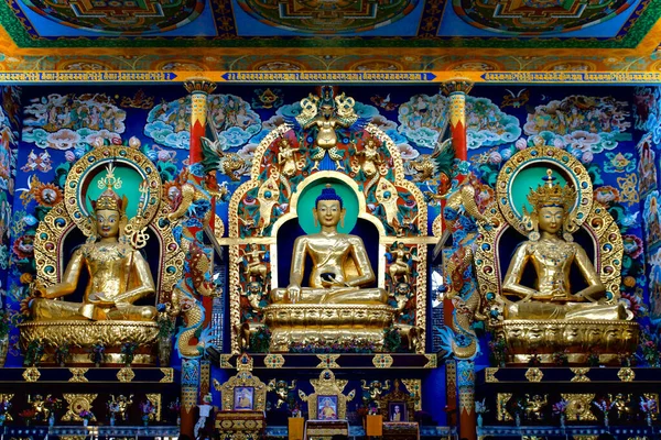Coorg Karnataka Inde Janvier 2022 Foyer Sélectif Statue Bouddha Gautama — Photo