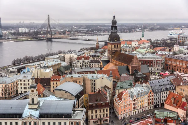 Riga, Latvia, Landscape from st. Peter's church — Stock Photo, Image