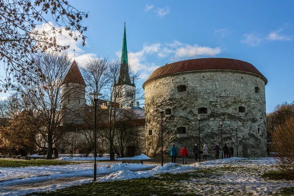 Tallinn, Estland, muur van het kasteel — Stockfoto