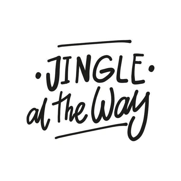 Jingle Manier Waarop Hand Getekend Zin Kerst Nieuwjaarskaart Banner Belettering — Stockvector