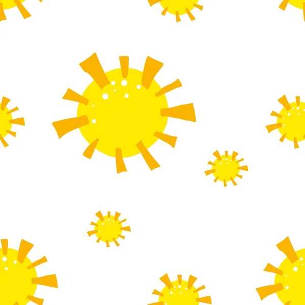 白い背景に太陽の子のパターン — ストックベクタ