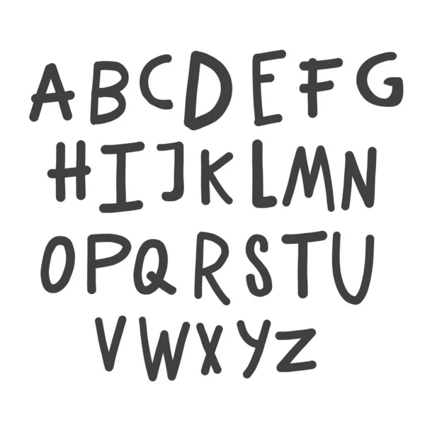 Alphabet Vectoriel Lettres Dessinées Main — Image vectorielle