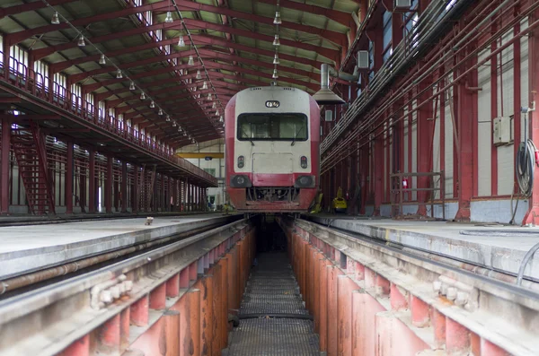 Fast train in the service depot — Stock Photo, Image