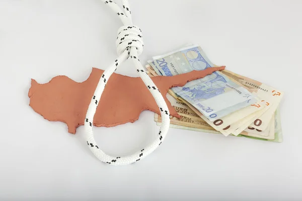 Concept Cyprus financial crisis — Stock Photo, Image