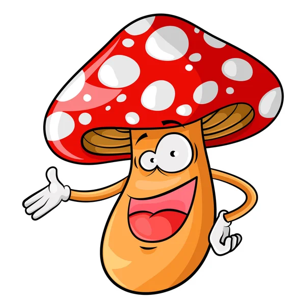 Cartoon mushroom — Stock Vector