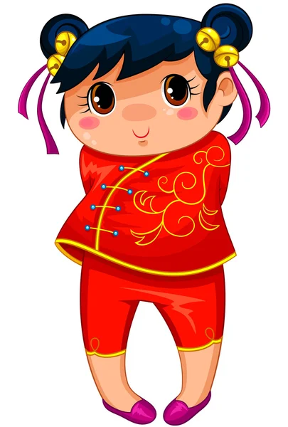 Китайська дівчина — стоковий вектор