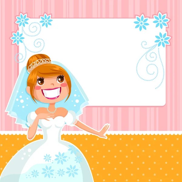 幸せな花嫁 — ストックベクタ