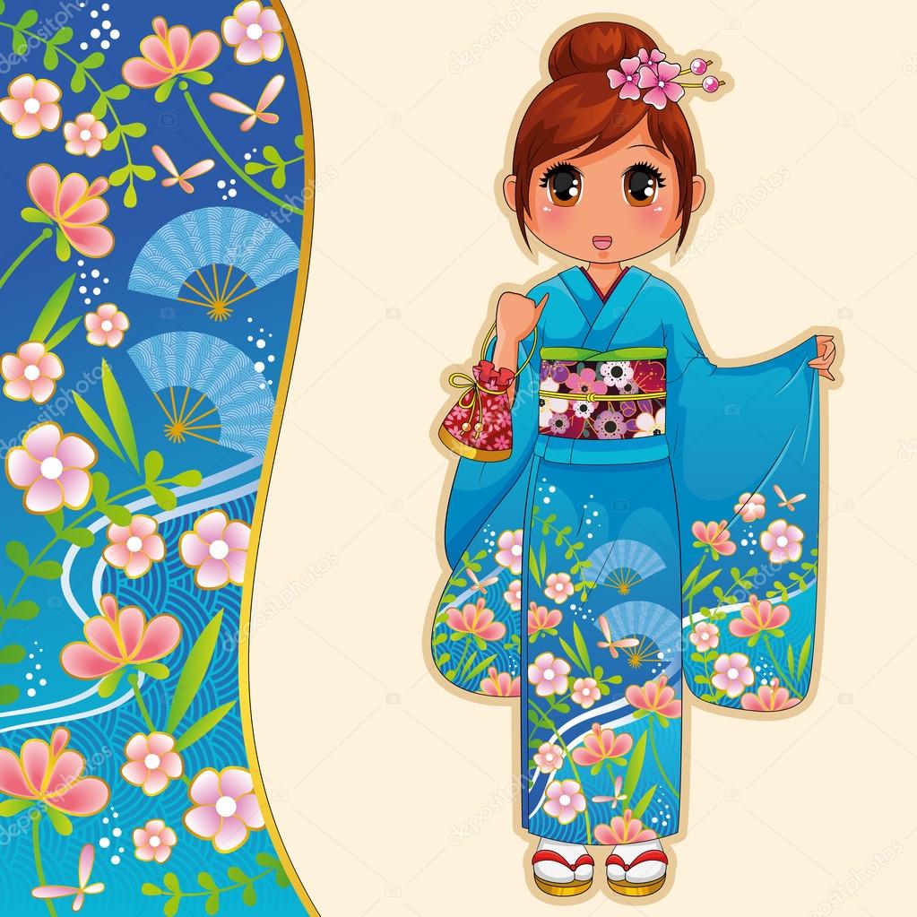 Fille De Kimono Image Vectorielle Ayeletkeshet 14723135