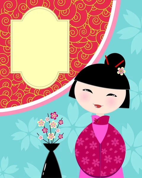Китайська дівчина — стоковий вектор