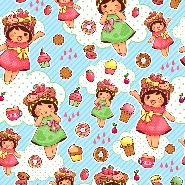 Happy sweet pattern — Stock Vector