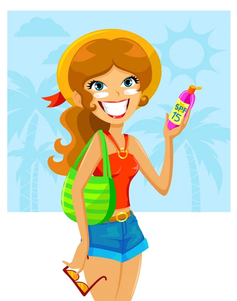 Sunscreen — Stock Vector